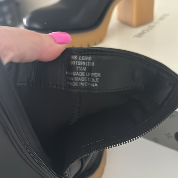 Sun + Stone Womens Lennii  Faux Leather Platform Ankle Boots 7.5 M - Picture 6 of 6